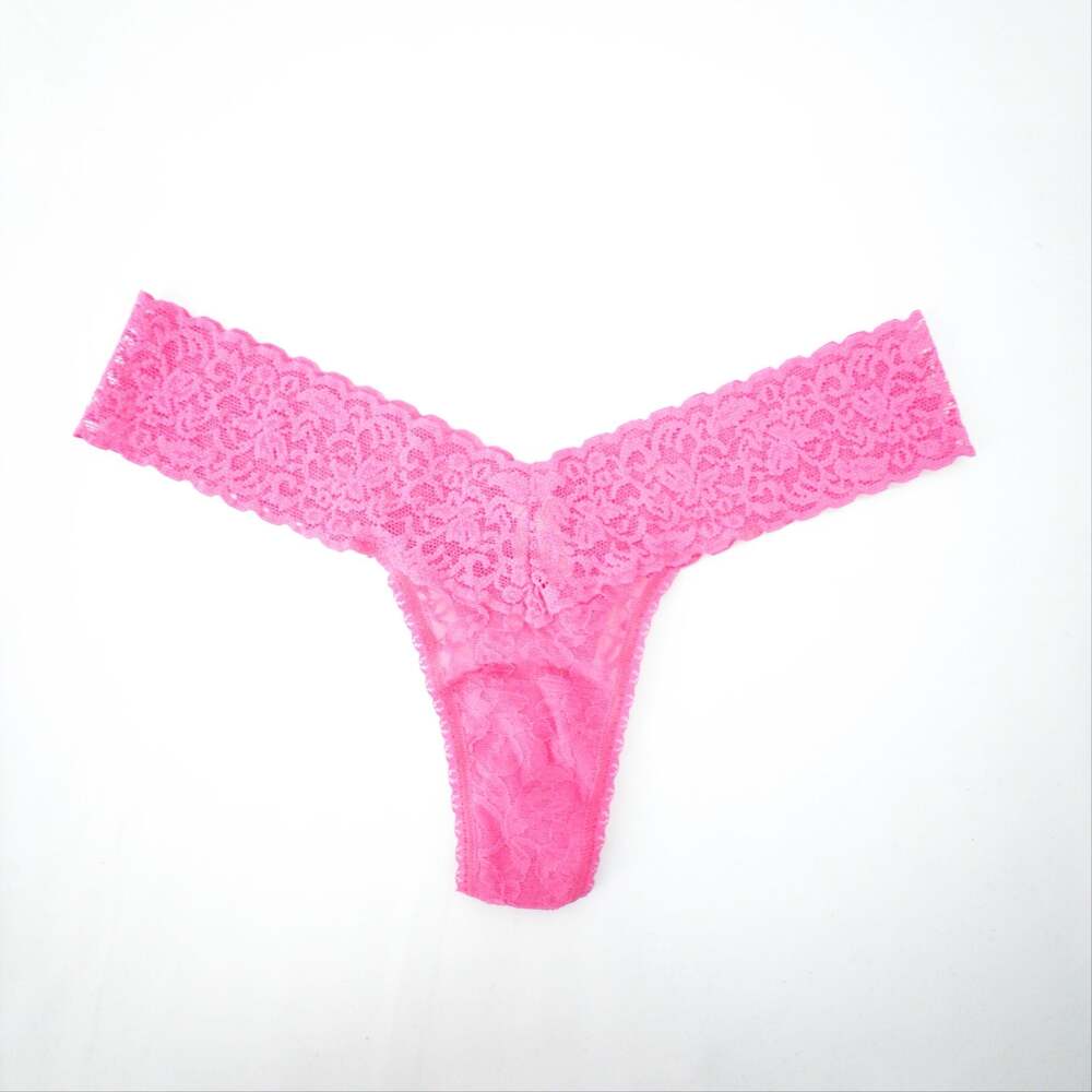 Victoria's Secret The Lacie Pink Lace Thong Panty One Size